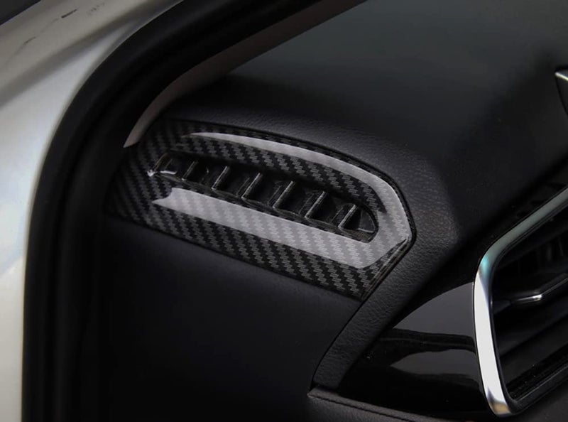 Interior Side Air Vents Outlet Trim Frame Cover for 2018 2019 2020 2021 2022 2023 2024 Toyota Camry Carbon Fiber Style 2-pc